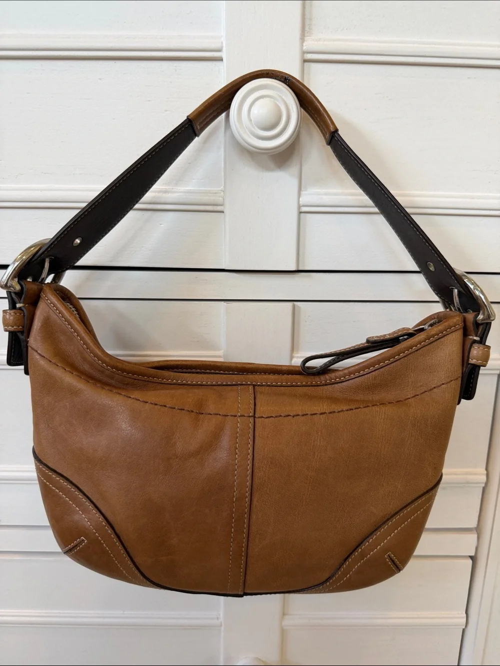 Vintage Coach Tan SoHo Mini Hobo Purse 4283 - Picture 4 of 12